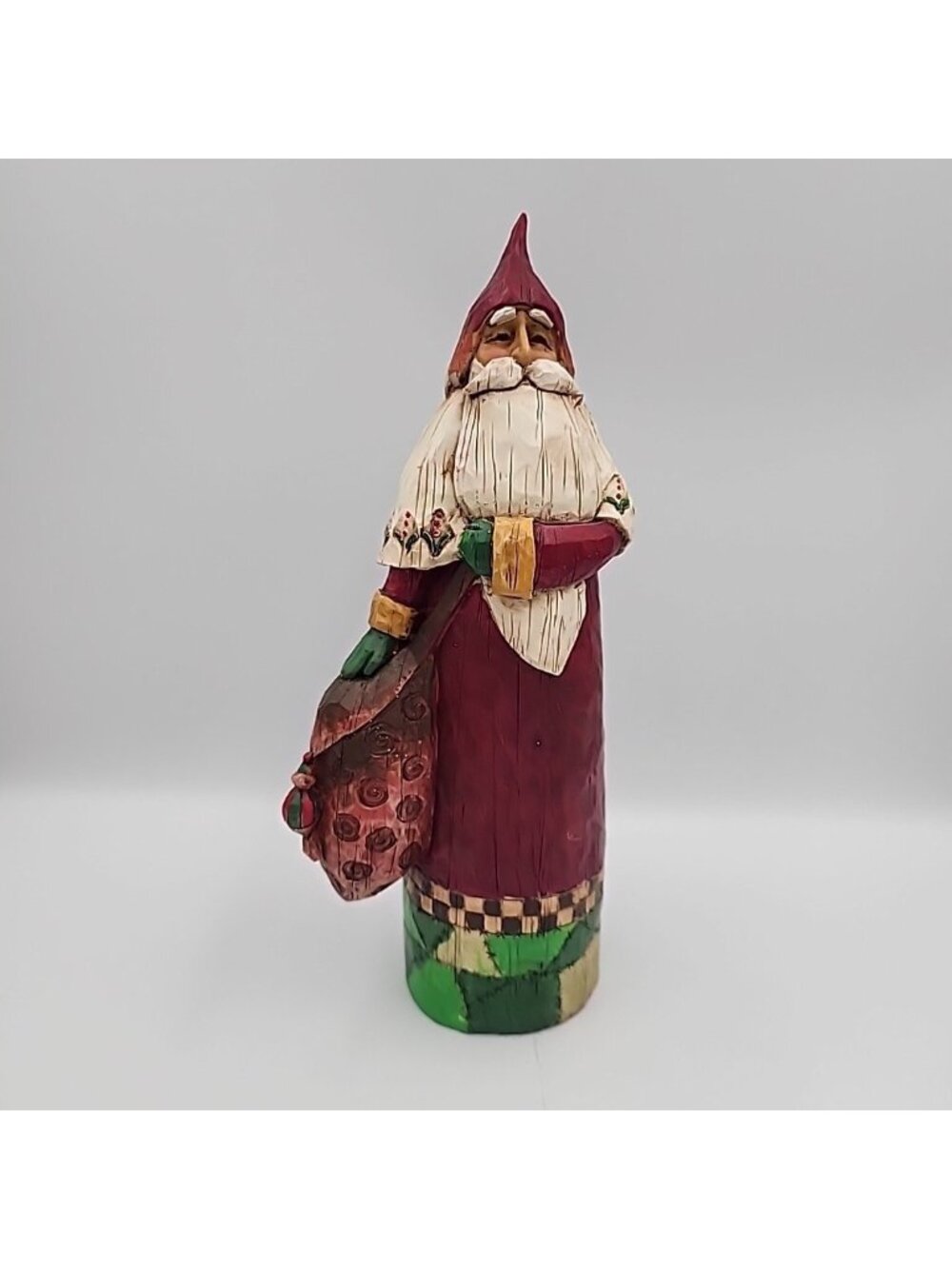 Jim Shore Heartwood Creek Christmas Is Calling Santa with Sack Satchel 2002 11 "